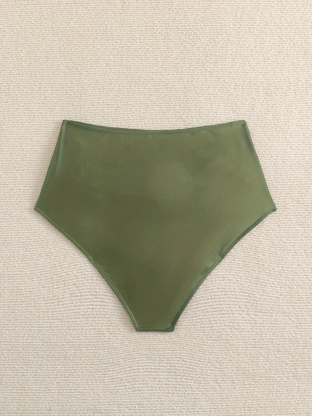 Bas de Bikini Femme Taille Haute Froncée – Effet Ventre Plat, Confort & Élégance