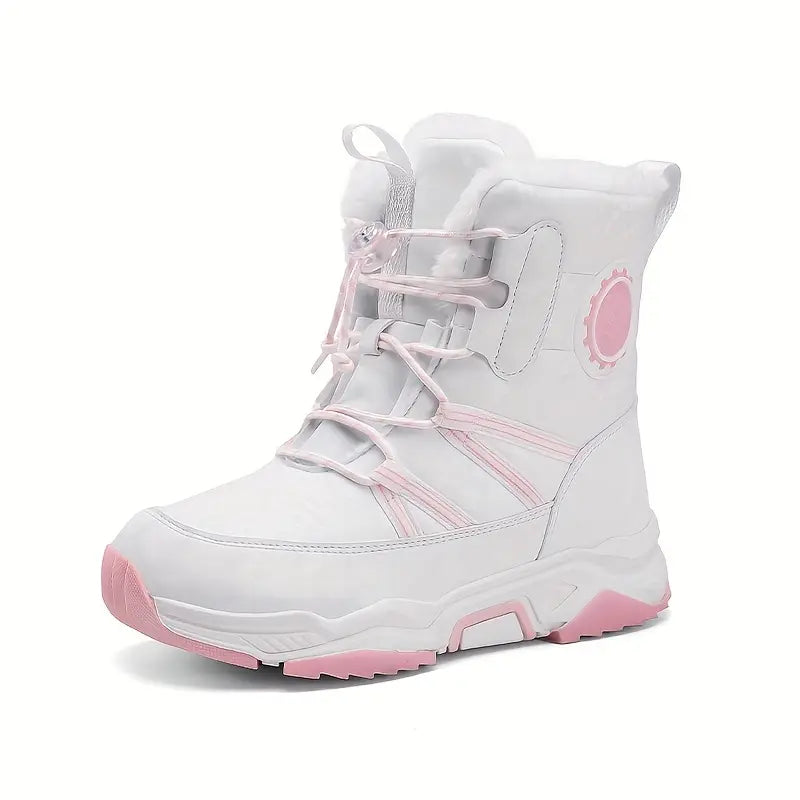 Bottes garçon hiver noires – Chaussures chaudes imperméables avec semelle antidérapante
