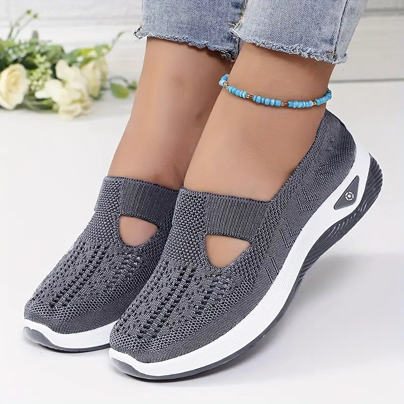 Baskets femme rouges respirantes – Chaussures de sport légères et confortables pour marche, fitness et quotidien