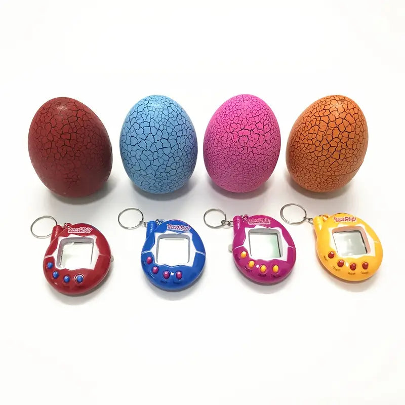 Œuf Surprise Tamagotchi – Animal de Compagnie Virtuel Électronique avec Porte-Clé Intégré