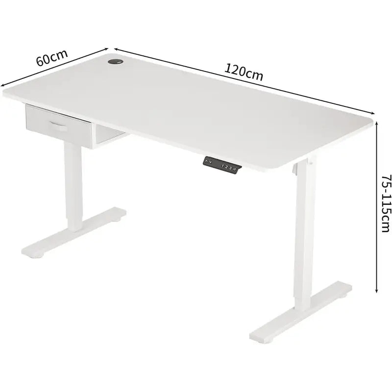Bureau Électrique Réglable avec Plateau Bois – Poste de Travail Ergonomique pour Télétravail et Gaming