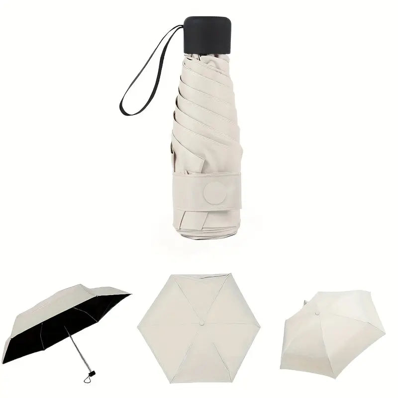 Mini parapluie de voyage vert  Protection imperméable et design élégant