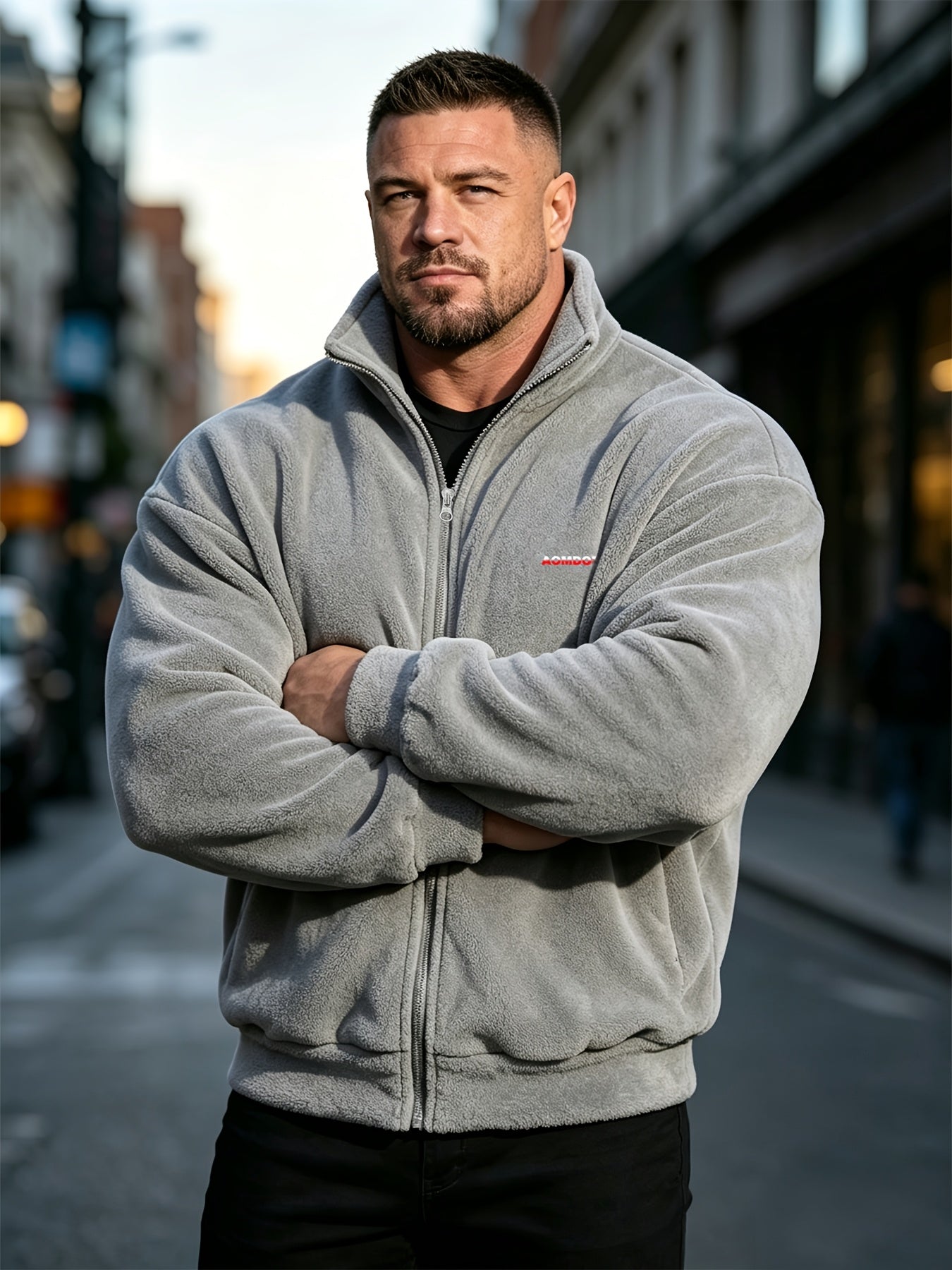 Veste à col montant pour homme grande taille