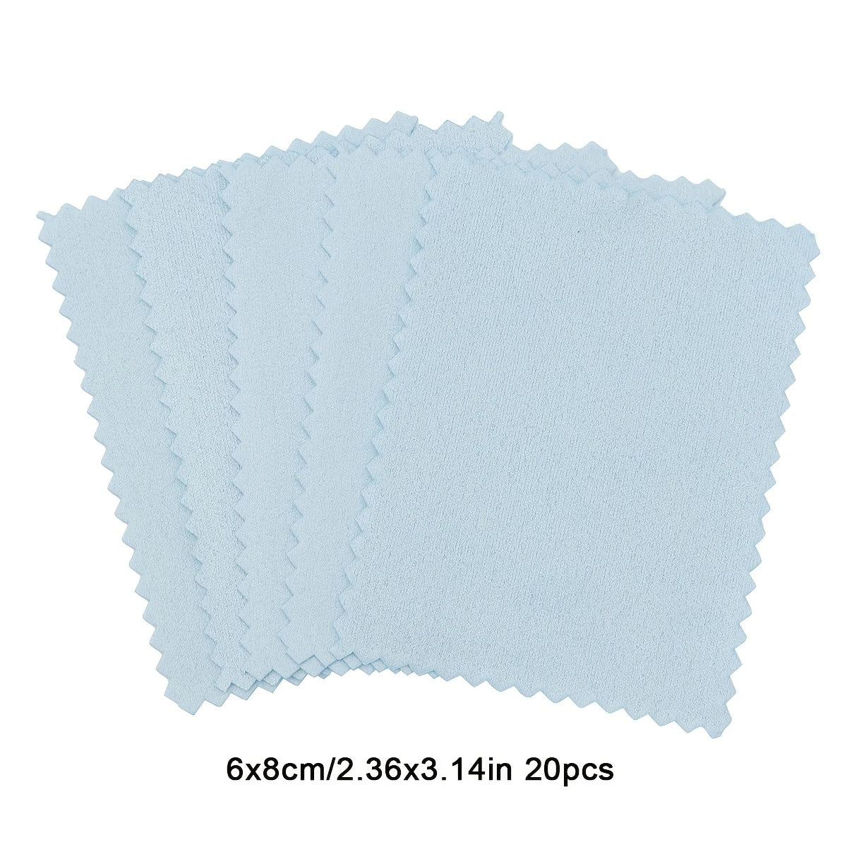 Lot de 20 Chiffons de Nettoyage pour Bijoux – Lingettes Antirayures 6x8 cm en Microfibre Ultra Douce