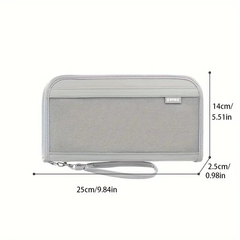 Organiseur de voyage multifonction Porte-passeport familial avec compartiments cartes, billets et monnaie