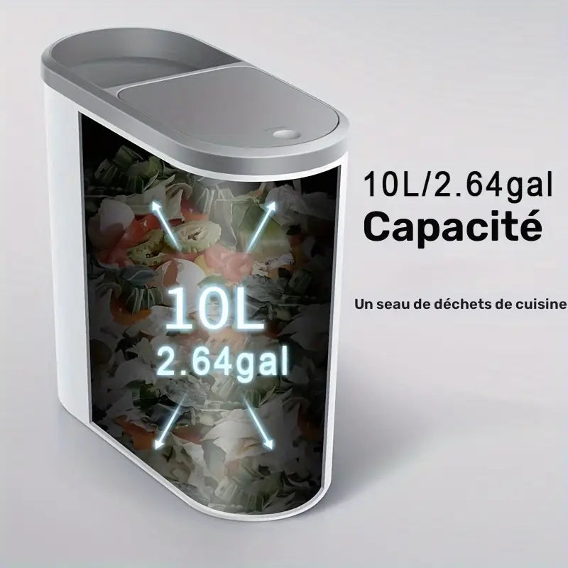 Poubelle de Salle de Bain Compacte à Couvercle – Design Mince avec Ouverture Facile et Gain de Place