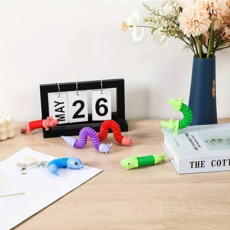 Porte-clés Enfant Animaux Rigolos – Jouet Sensoriel Flexible Antistress Crocodile, Dauphin, Requin et Plus