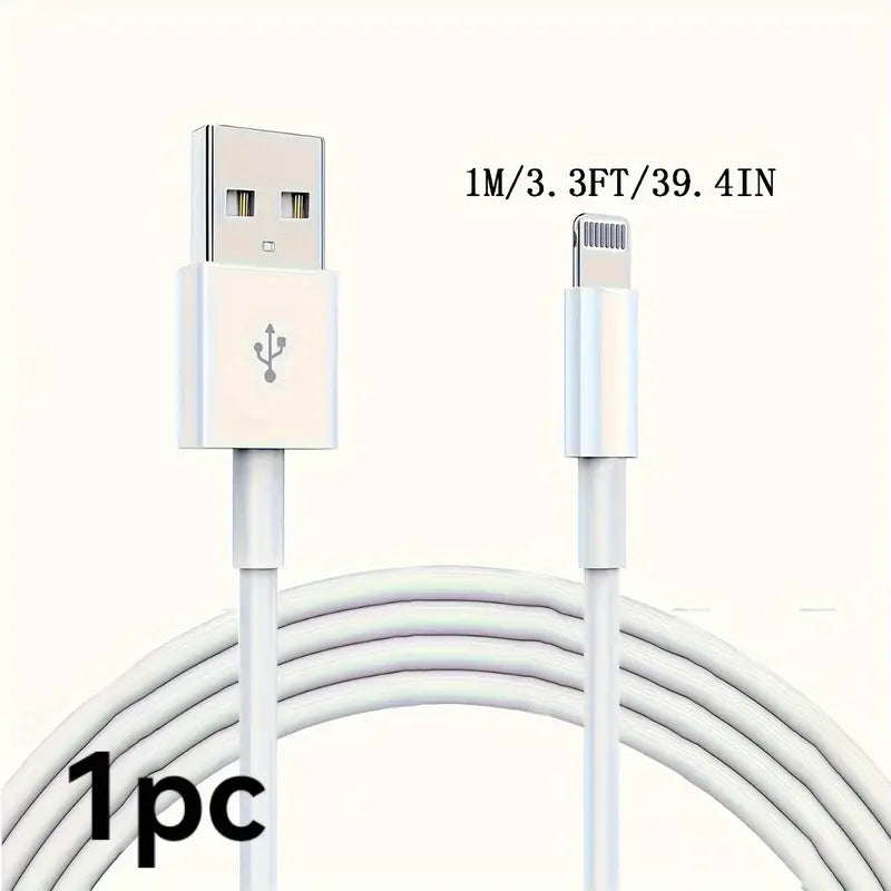 Lot de 3 Câbles Lightning USB – Charge Rapide iPhone/iPad – Longueur Standard et Connecteurs Renforcés