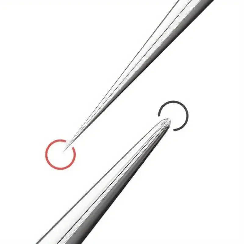 Pince à Bout Pointu Acier Inoxydable – Extraction de Poils Incarnés, Comédons et Points Noirs