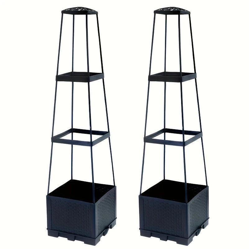 Kit Complet de Soutien et Arrosage pour Plantes – Pot Carré, Tuteur, Goutteur Automatique & Clips Inclus