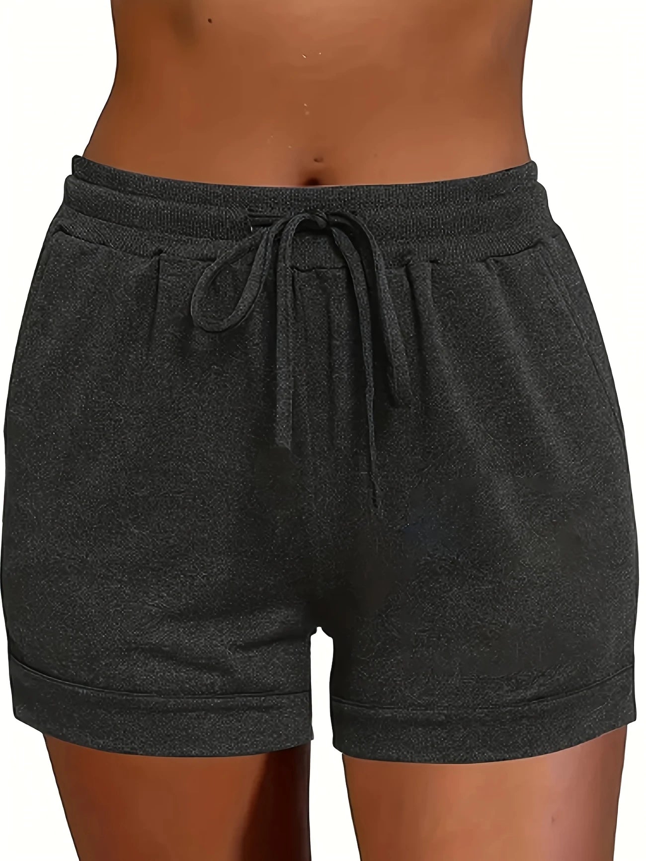 Short de Plage Femme Texturé – Taille Élastique à Nouer, Léger & Confortable pour l’Été