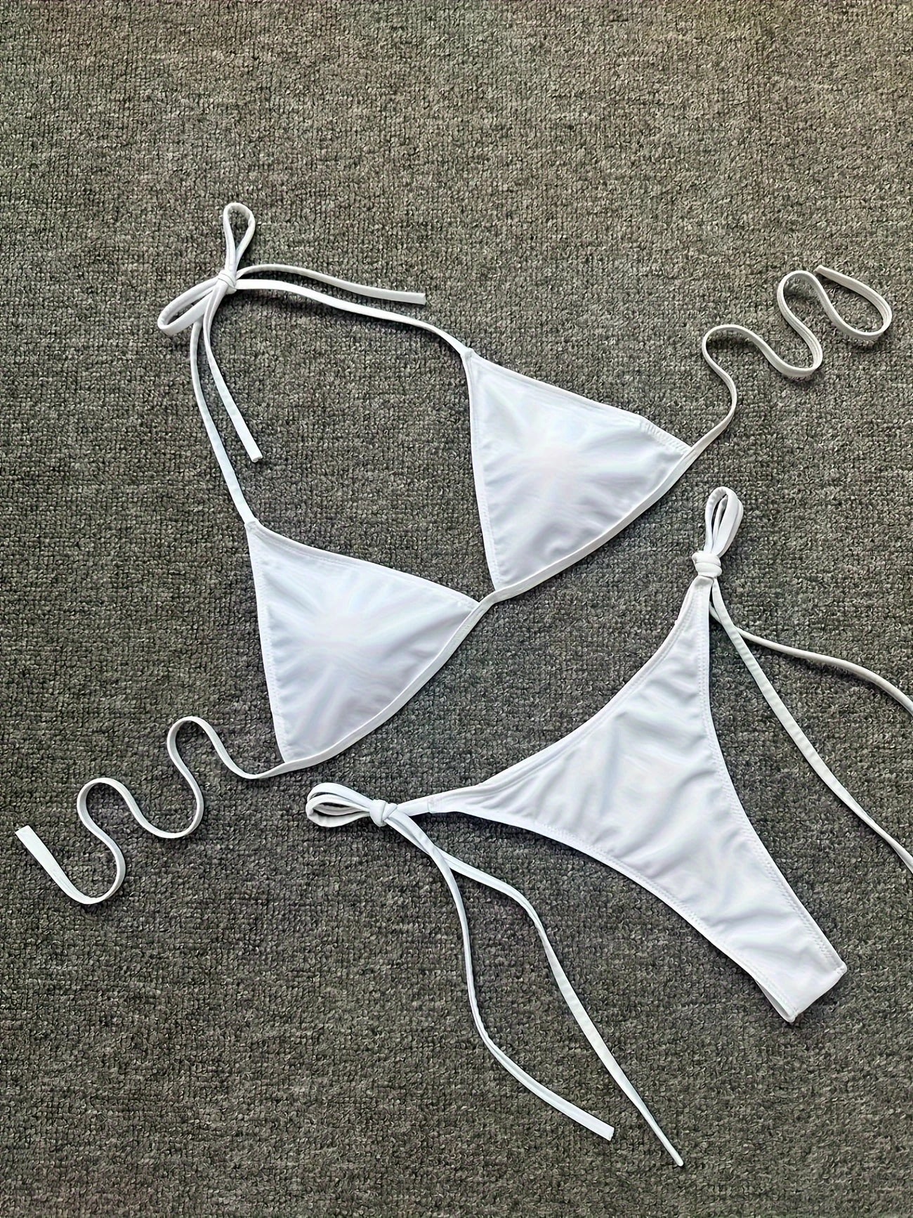 Bas de Bikini Ficelle Femme – Ultra Échancré, Taille Haute Sexy, Noué sur les Côtés