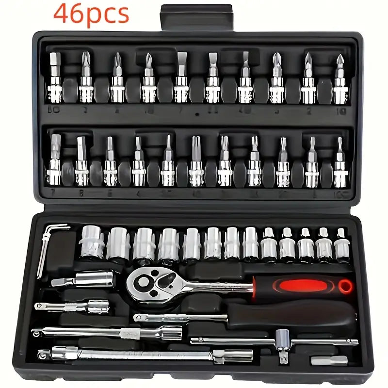 Mallette à outils 150 pièces – Coffret complet douilles, cliquets et clés pour réparation auto et bricolage