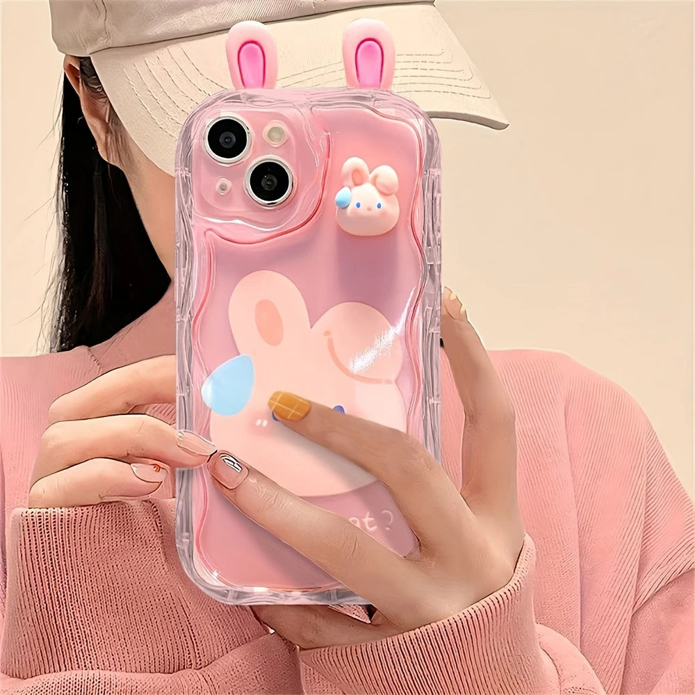 Coque de Téléphone Transparente avec Personnages Mignons – Protection iPhone avec Design Animé