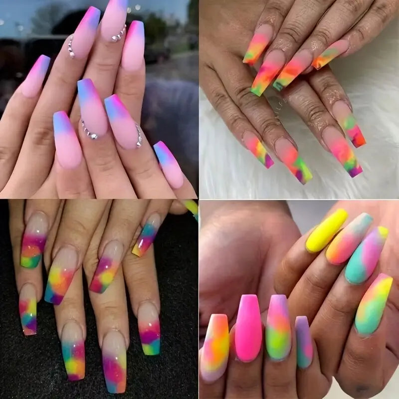 Vernis en Poudre Fluorescent – 12 Couleurs Néon Intenses pour Ongles Dégradés et Nail Art