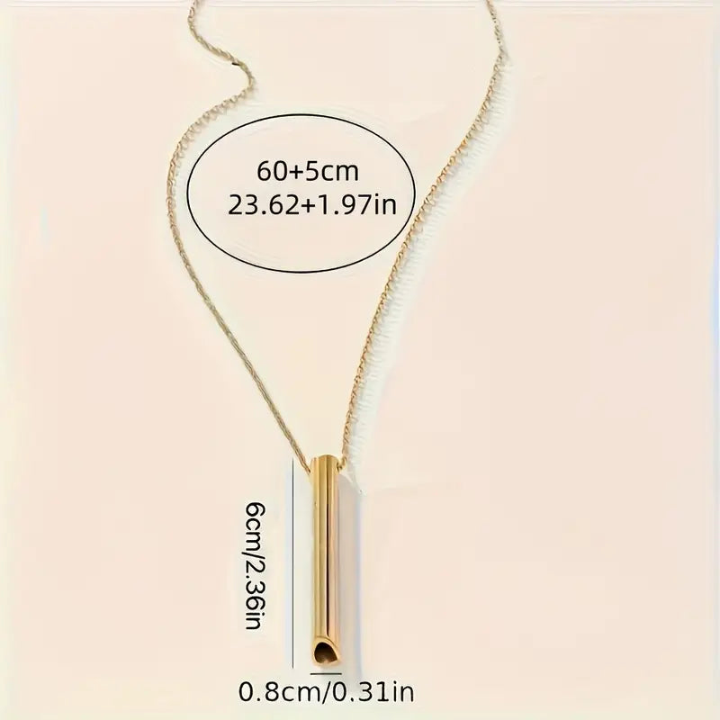 Collier Anti-Stress Respiration Consciente – Tube de Respiration Apaisant pour la Relaxation et la Pleine Conscience