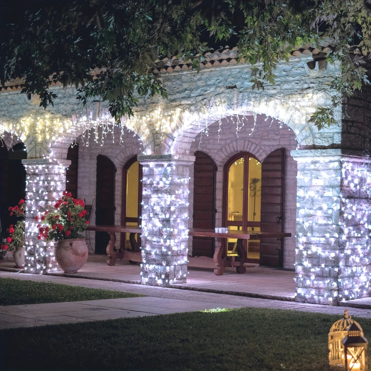 Guirlande LED Solaire Intelligente – Éclairage Ambiance Terrasse & Balcon avec Détection Automatique