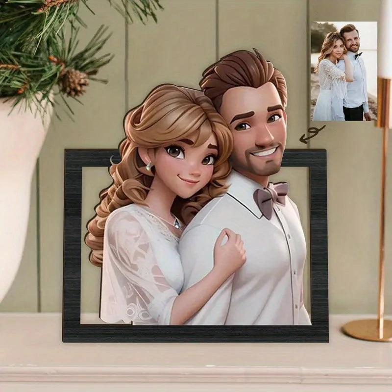 Portrait cartoon personnalisé à partir de votre photo – Cadeau unique pour couples ou familles