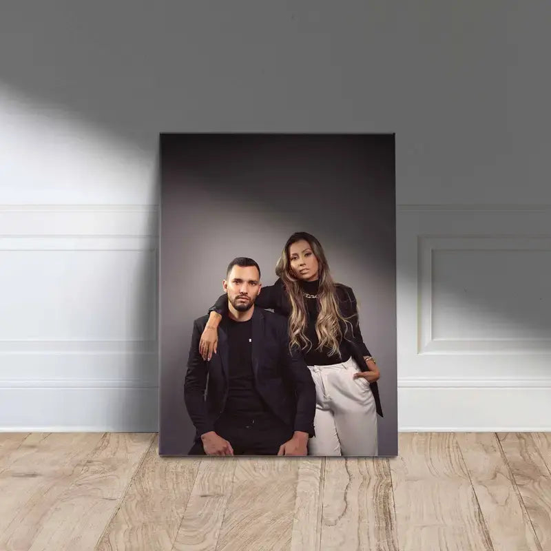 Toile photo personnalisée sur cadre – Portrait imprimé haute qualité pour déco bureau ou murale