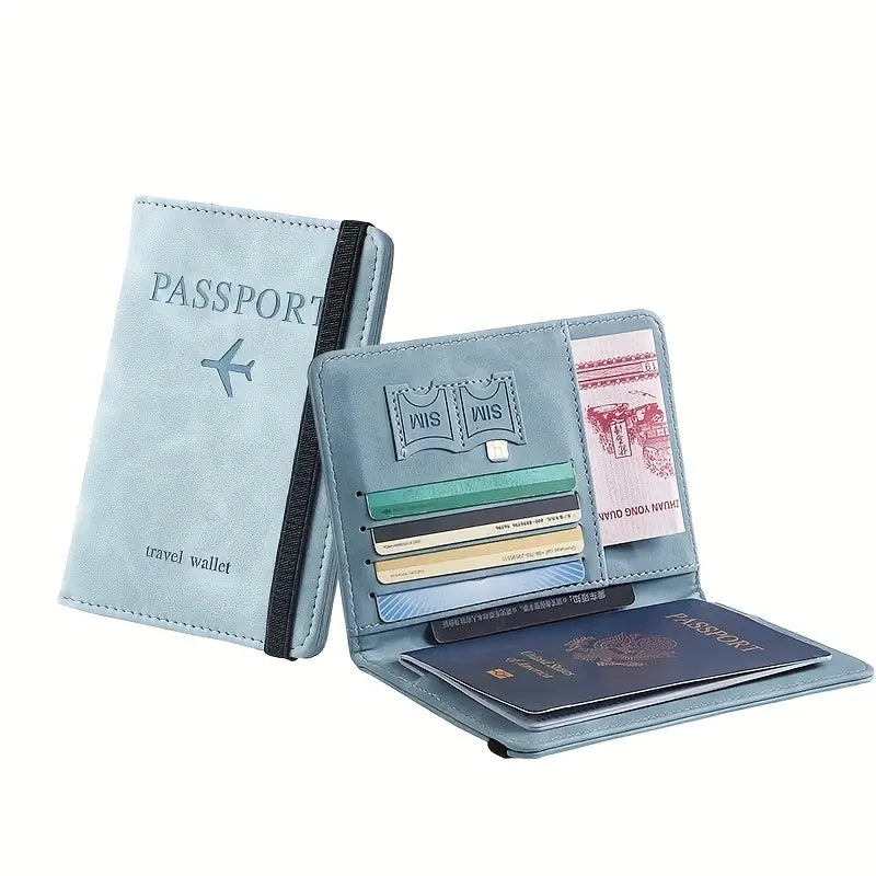 Porte-Passeport et Porte-Cartes de Voyage – Étui Organisateur Multifonction avec Rangement SIM et Billets