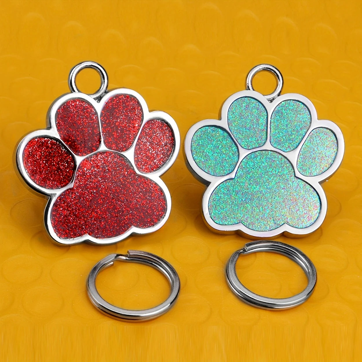 Médaille personnalisée en forme de patte – Identifiant chic et sécurisé pour animaux de compagnie