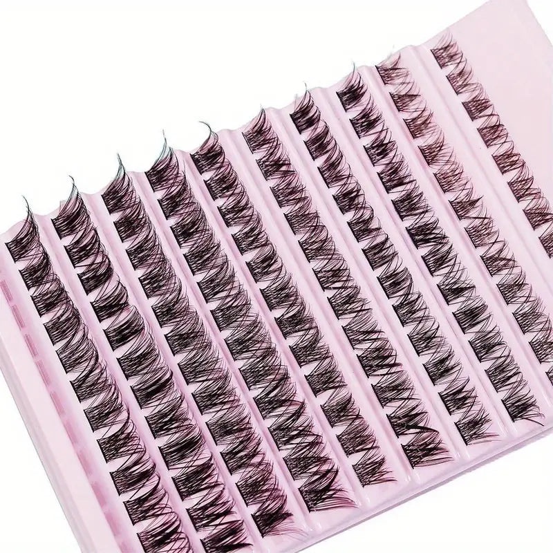 Faux Cils en Touffes Volume Naturel – Extension Individuelle Facile à Poser pour un Regard Intense et Élégant – Lot Professionnel Réutilisable