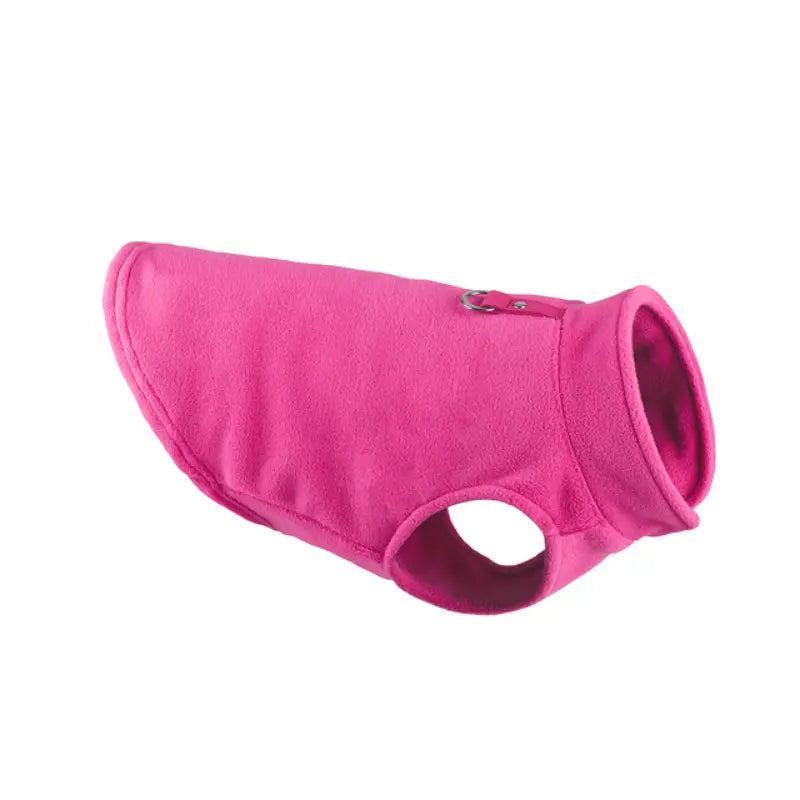Manteau Polaire Rose pour Chien – Vêtement Chaud Hiver avec Harnais Intégré – Doux, Confortable et Facile à Enfiler