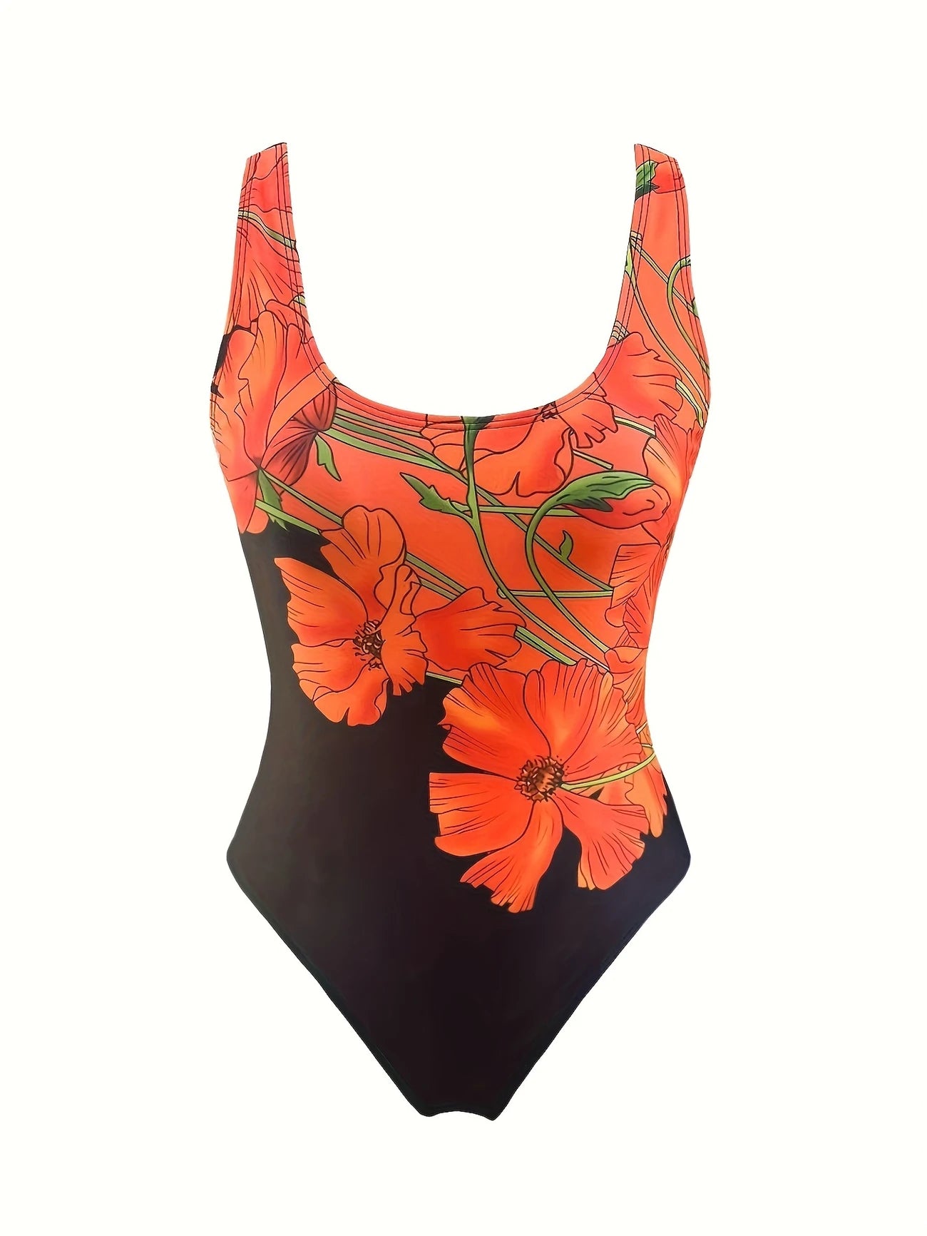 Maillot de bain une pièce à fleurs tropicales – Style rétro et élégant