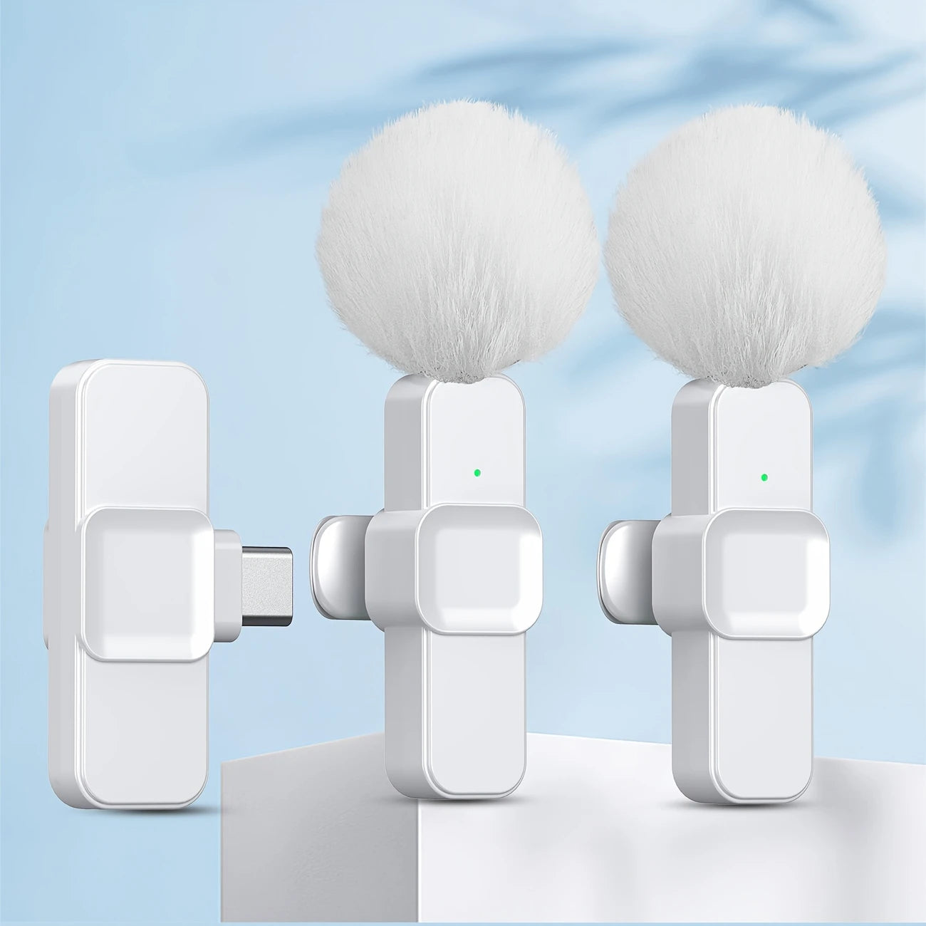 Kit 1, 2 Micros Sans Fil USB-C avec Réduction de Bruit – Lavalier pour Smartphone, YouTube & TikTok