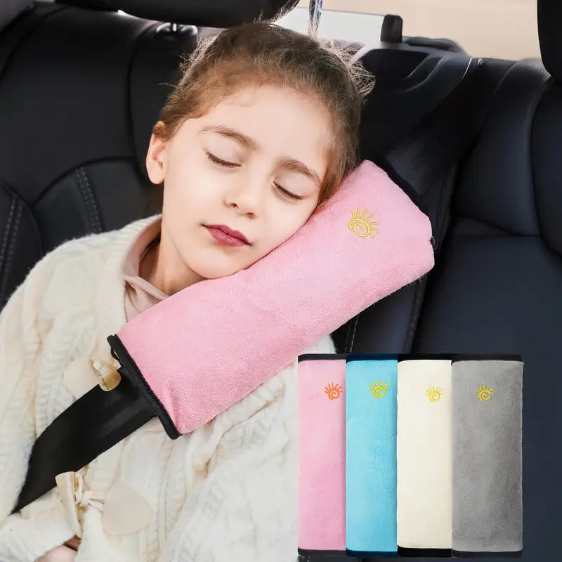 Coussin de Ceinture de Sécurité pour Enfant – Housse Douce Antitranspiration pour un Sommeil Confortable en Voiture