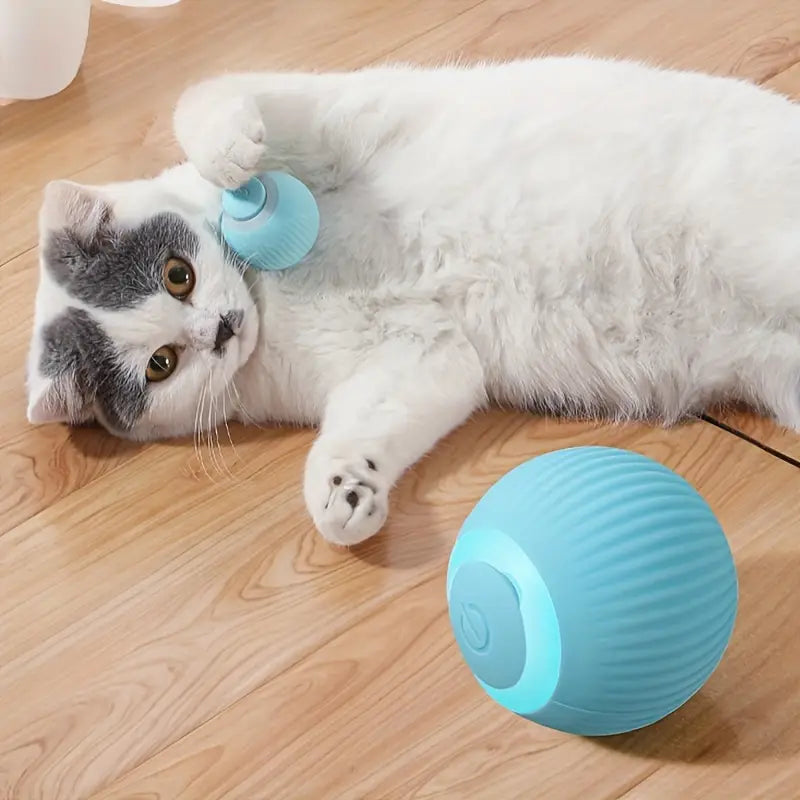 Balle Interactive pour Chat – Jouet Électronique Automatique pour Petits Animaux Actifs