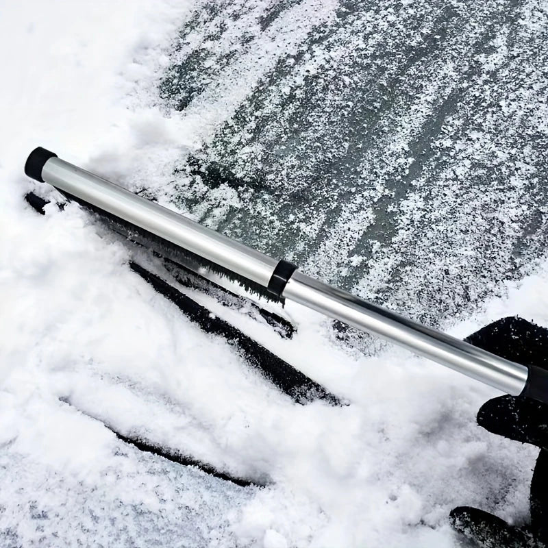 Brosse et Grattoir à Neige pour Voiture – Manche Long Aluminium, Idéal pour Pare-Brise et Vitres