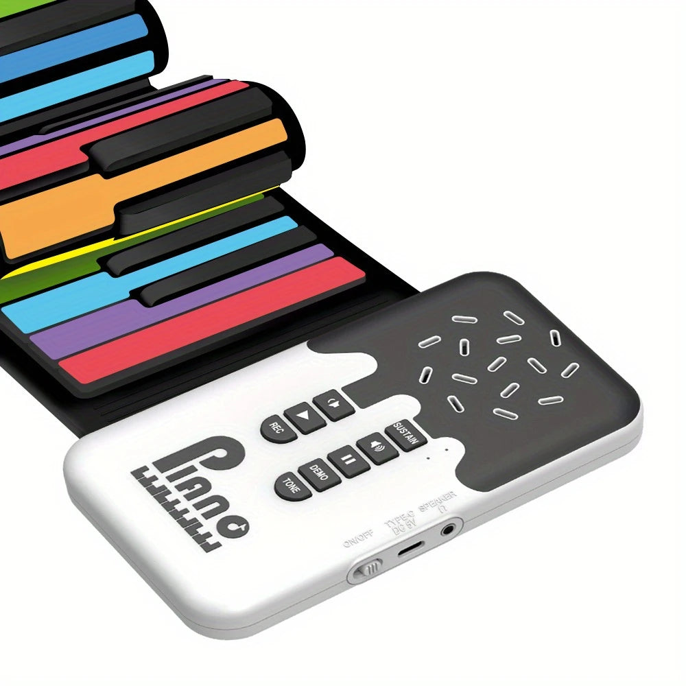 Piano électronique souple 49 touches – Clavier pliable éducatif pour enfants et débutants