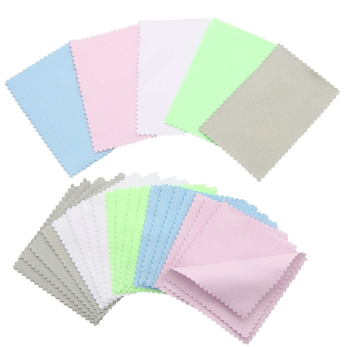 Lot de 20 Chiffons de Nettoyage pour Bijoux – Lingettes Antirayures 6x8 cm en Microfibre Ultra Douce