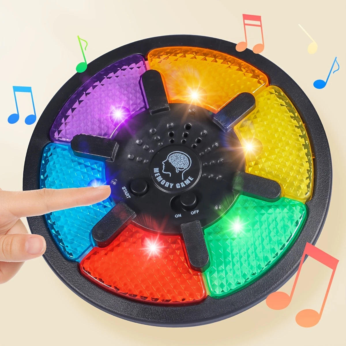 Jeu Électronique de Mémoire Lumineux – 6 Niveaux, Sons & Lumières Interactifs pour Enfants dès 6 Ans