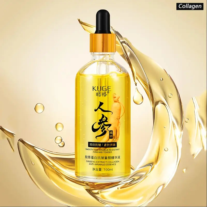 Sérum Visage au Ginseng et Collagène – Éclat Naturel, Anti-Âge & Hydratation Profonde (100 ml)