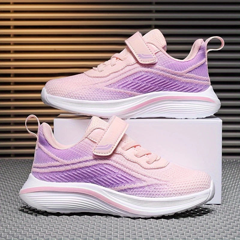 Baskets Enfant Légères et Respirantes – Chaussures de Sport avec Scratch & Lacets