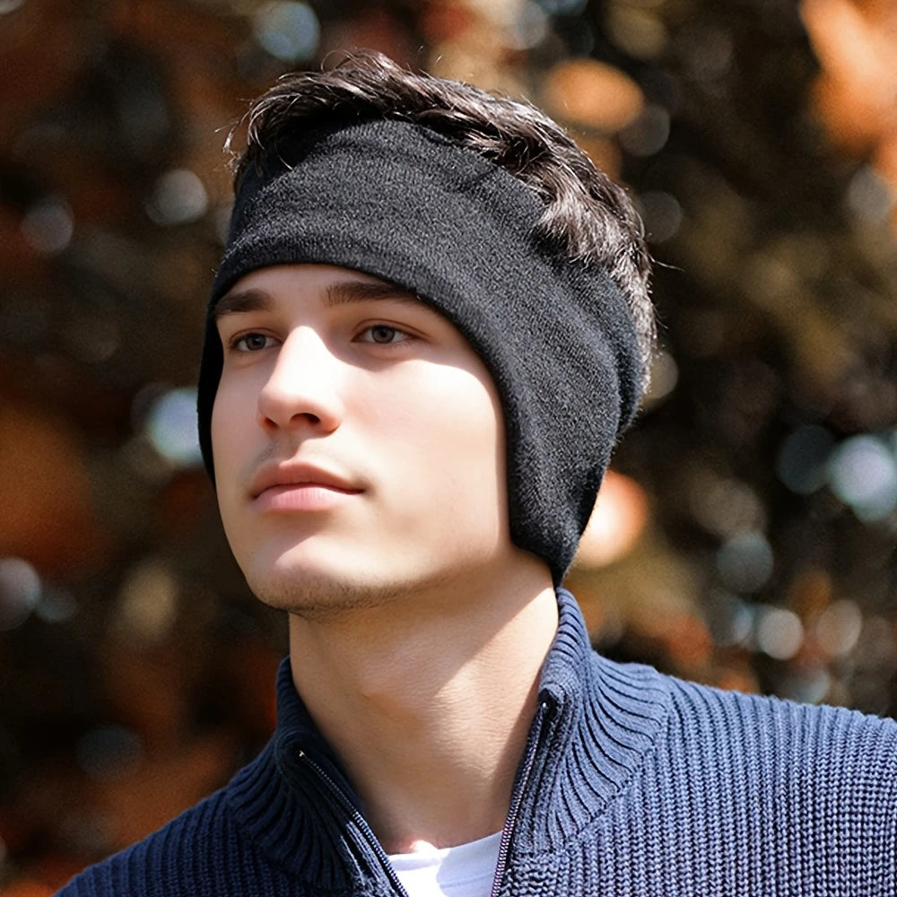 Cache-Oreilles Homme en Tricot Doublé Polaire – Bandeau Hiver Chaud, Léger et Coupe-Vent GOGOLOVEJOY