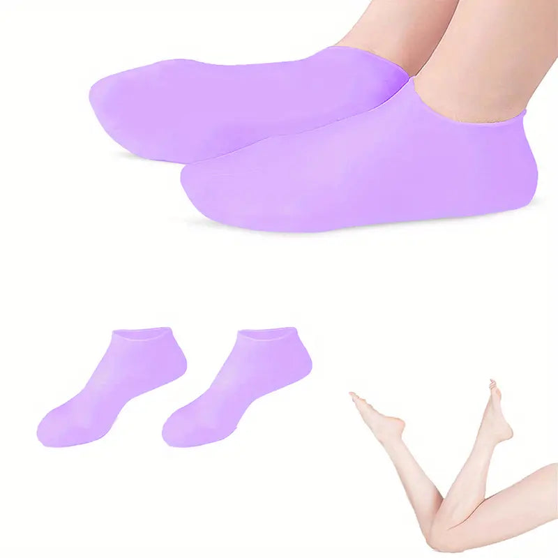 Chaussettes Hydratantes en Gel – Soin Réparateur pour Talons Secs et Pieds Doux au Quotidien