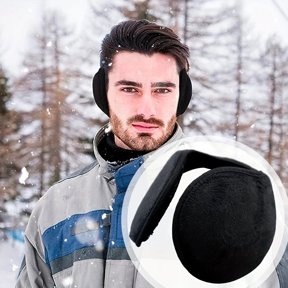 Cache-Oreilles Homme Pliable en Polaire – Protection Thermique Discrète et Ultra Confortable