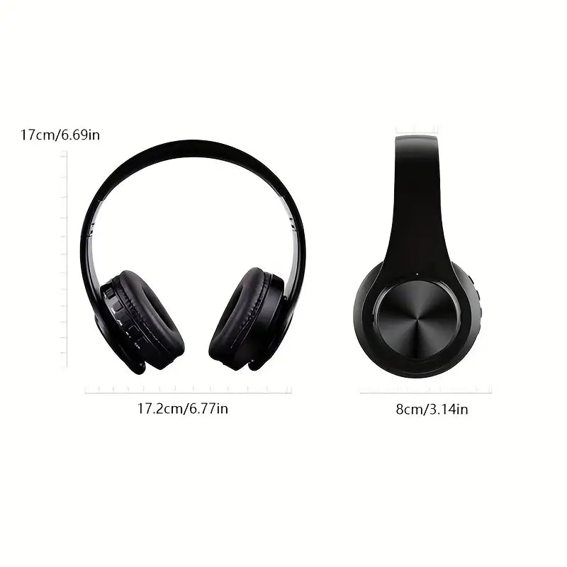 Casque Audio Bluetooth Sans Fil avec Lumières LED – Écouteurs Stéréo Pliable Confortable pour Musique et Gaming