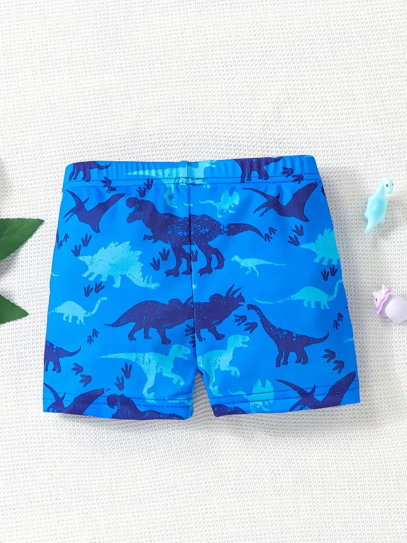 Maillot de bain garçon bleu motif dinosaures – Short de bain enfant ludique et confortable