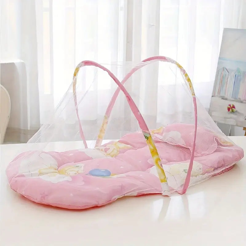 Matelas Bébé Confort avec Moustiquaire – Tapis de Sommeil Douillet pour Chambre Bébé