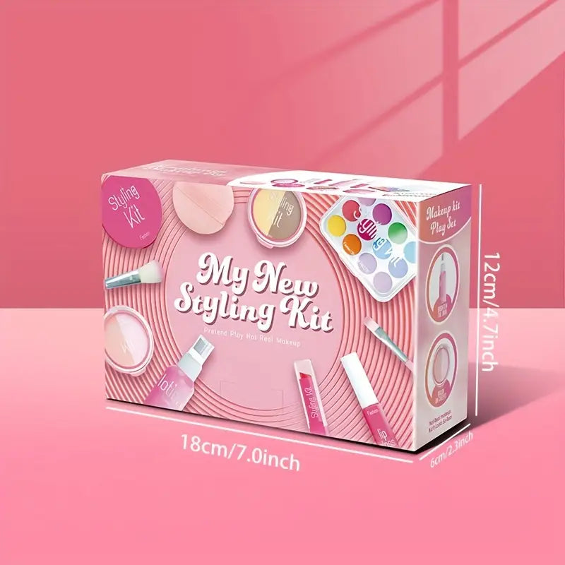 Coffret Maquillage Enfant Non Toxique – Kit de Jeu d’Imitation avec Fards, Pinceaux et Rouge à Lèvres