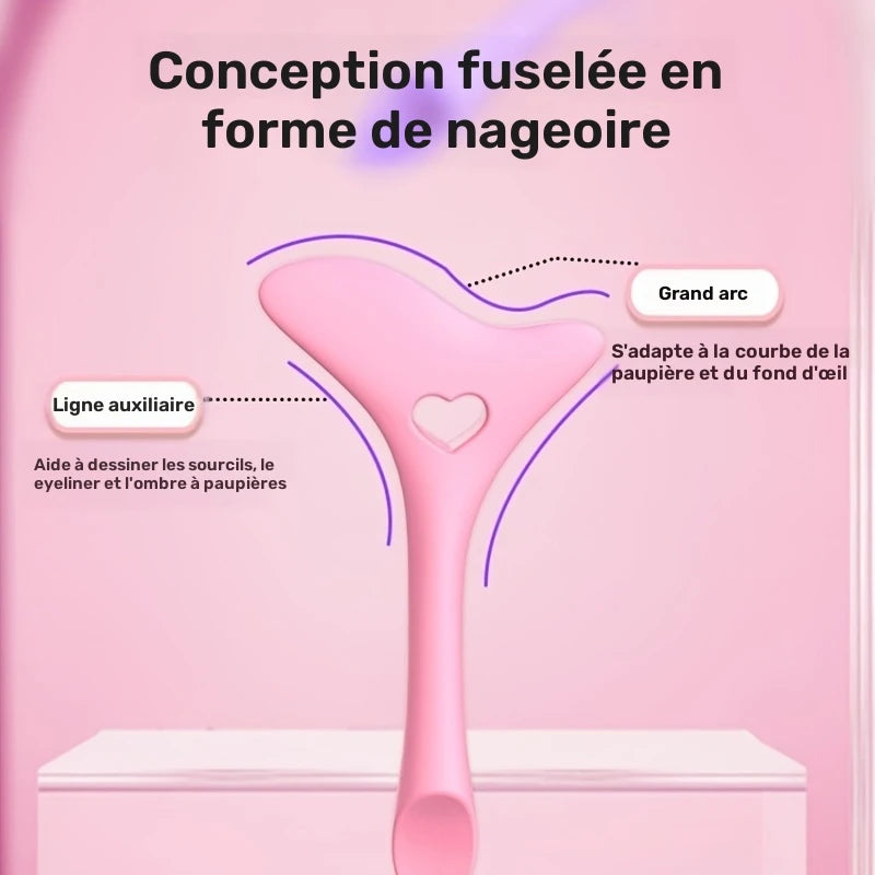 Gua Sha Visage en Silicone – Accessoire Massage Beauté avec Motif Cœur, Anti-Rides & Relaxation