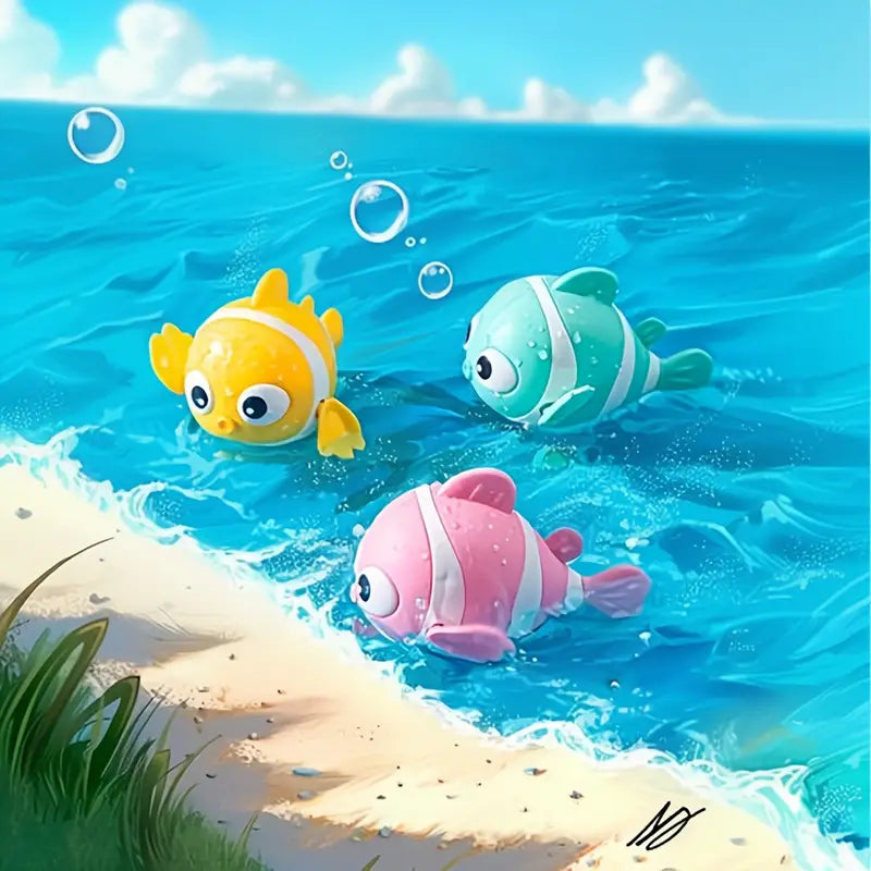 Poissons nageurs colorés pour le bain et la piscine – Jouets d’eau amusants pour enfants