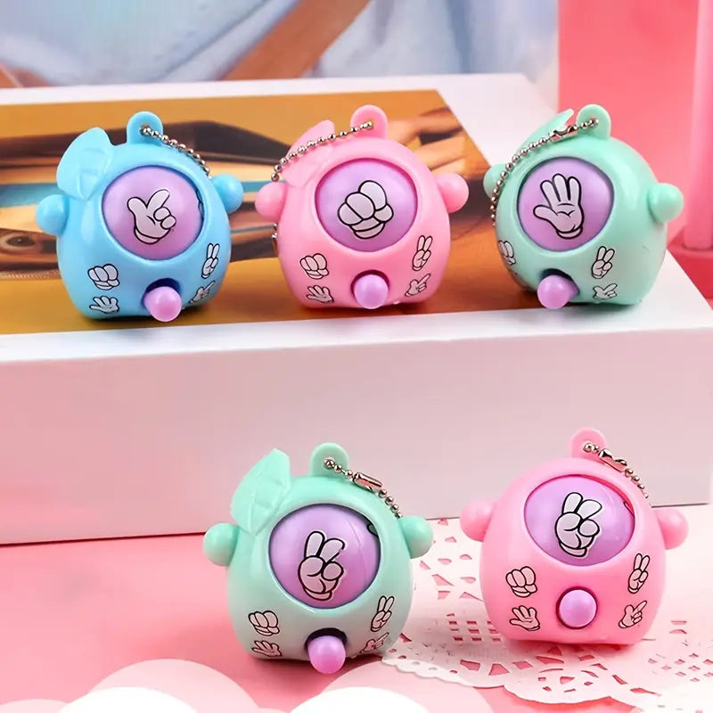 Lot de 24 Porte-clés Enfant Jeu Pierre Feuille Ciseaux – Mini Gadgets Ludiques et Colorés