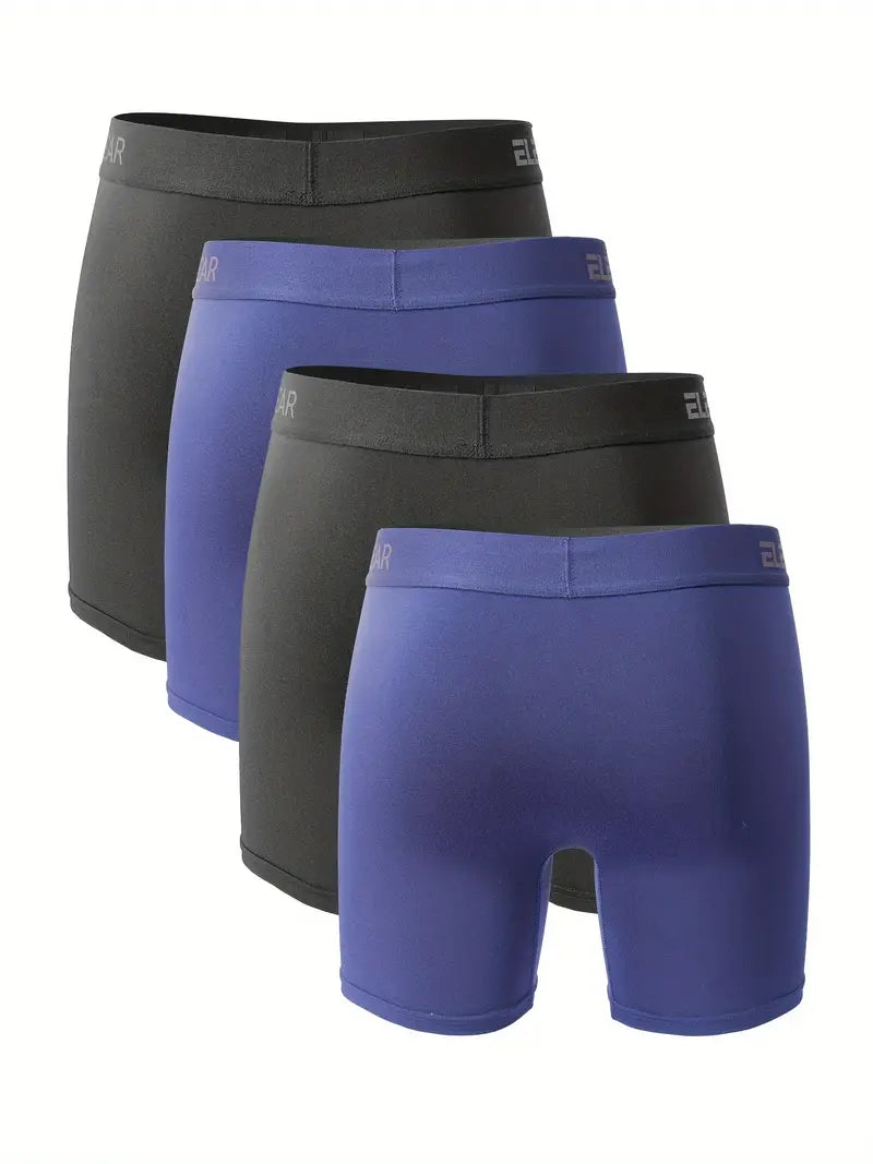Pack de 4 Boxers Homme Noirs – Sous-vêtements Classiques et Confortables en Coton Stretch