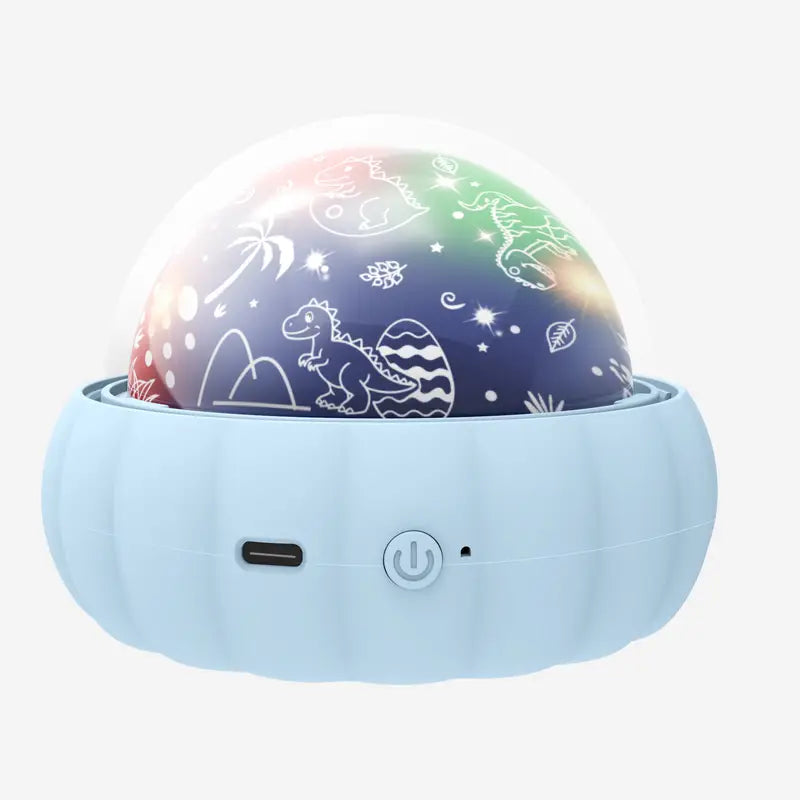 Veilleuse Projecteur Étoiles et Dinosaures LED – Lampe de Nuit Rechargeable pour Chambre Bébé et Enfant