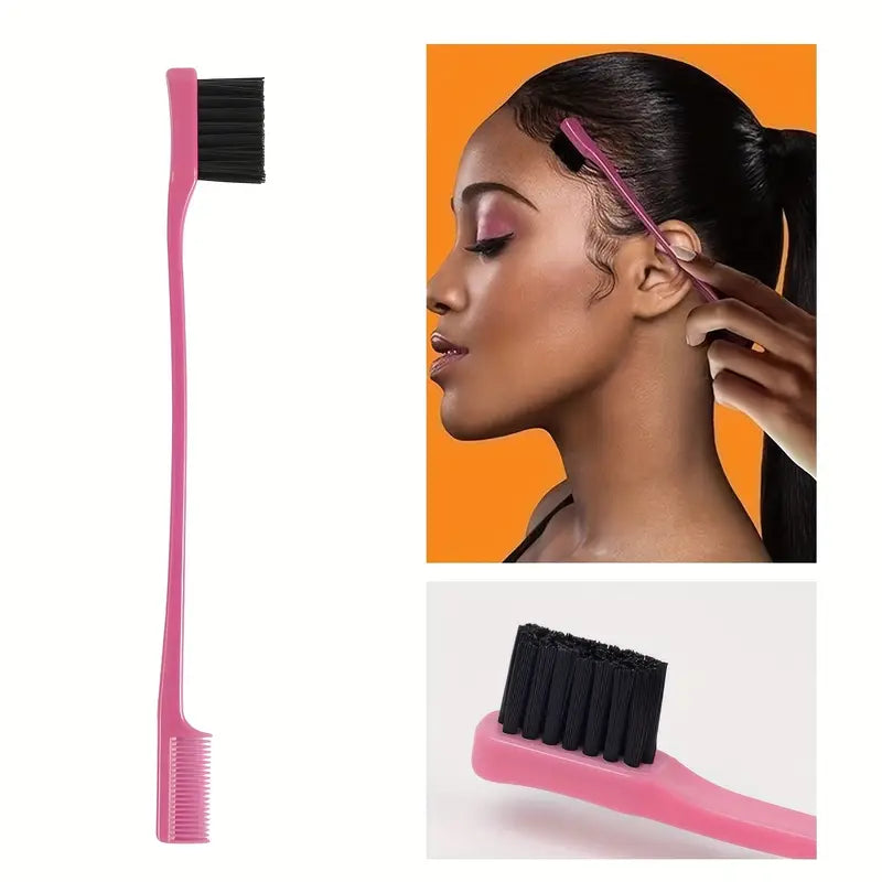 Kit Coiffure Complet 4 en 1 – Brosse, Peignes, Brosse à Baby Hair et Vaporisateur pour Styling Précis